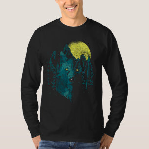 Camiseta Retrato de depredador animal forestal de la luna l