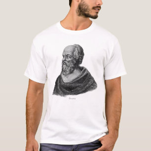 Camiseta Retrato de dibujo de los Sócrates del filósofo gri