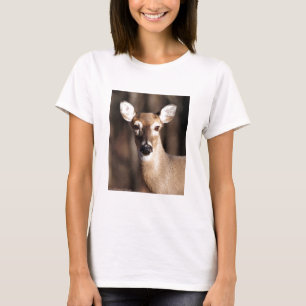Camiseta Retrato de Doe de ciervo blanco de vida silvestre