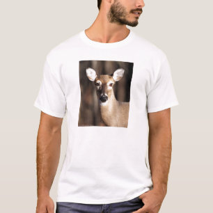 Camiseta Retrato de Doe de ciervo blanco de vida silvestre