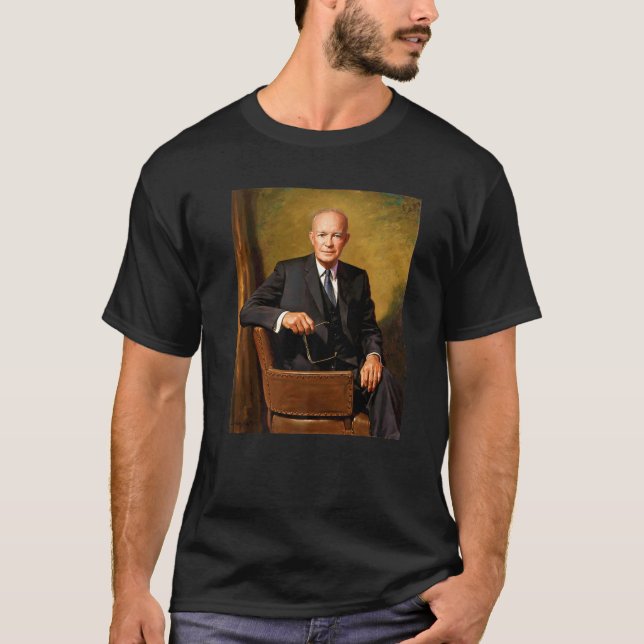 Camiseta Retrato de Dwight D Eisenhower (Anverso)