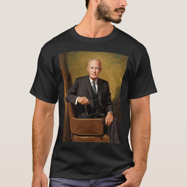 Camiseta Retrato de Dwight Eisenhower Presidente de la Casa (Anverso)