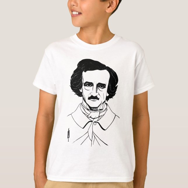 Camiseta Retrato de Edgar Allan Poe (Anverso)