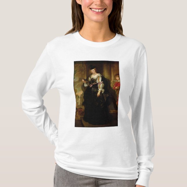 Camiseta Retrato de Elena Fourment con un coche, c.1639 (Anverso)