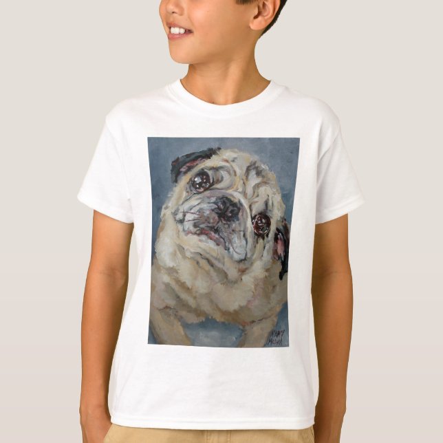Camiseta Retrato de Elvis Puggy por Nancy Medina (Anverso)