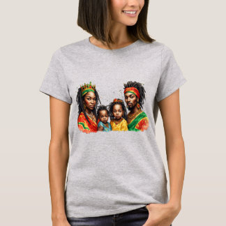 Camiseta Retrato de Familia Africana Mes de la Historia Neg