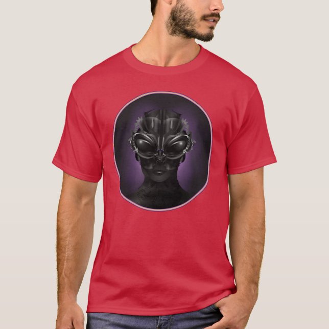 Camiseta Retrato de fantasía de un ser extraterritorial fri (Anverso)