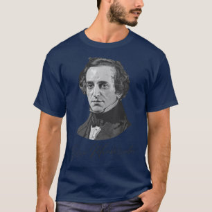 Camiseta Retrato de Felix Mendelssohn, compositor musical c