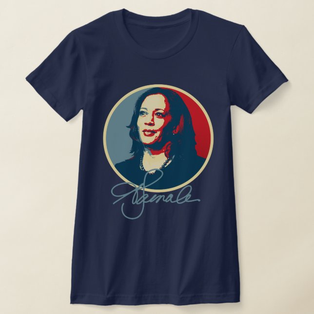 Camiseta Retrato de firma Kamala Harris (Distribución)