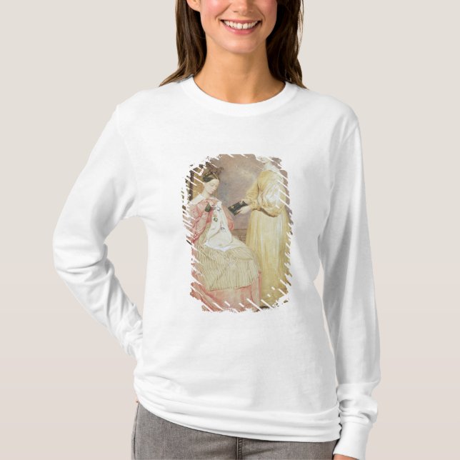 Camiseta Retrato de Florence Nightingale y de ella (Anverso)