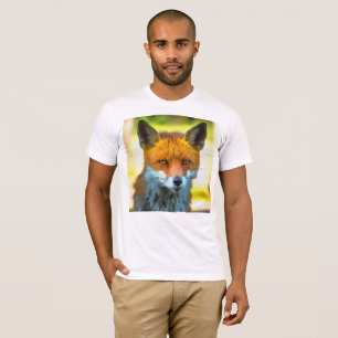 Camiseta Retrato de Fox: Arte de vida salvaje realista