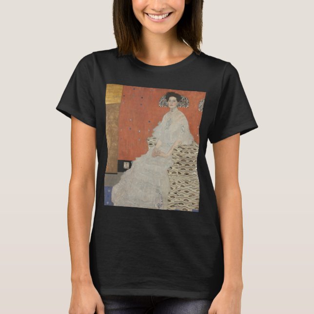Camiseta Retrato de Fritza Riedler por Gustav Klimt (Anverso)
