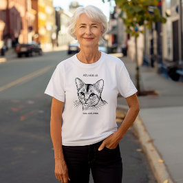 Camiseta Retrato de gato abisino