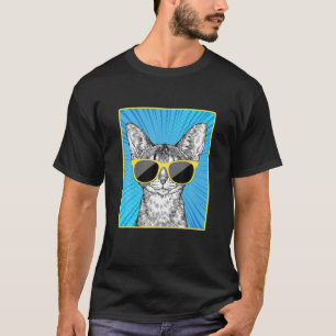 Camiseta Retrato De Gato Abysiniano Gato De Arte Pop Con Su