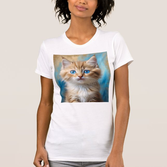 Camiseta Retrato de gato adorable (Anverso)