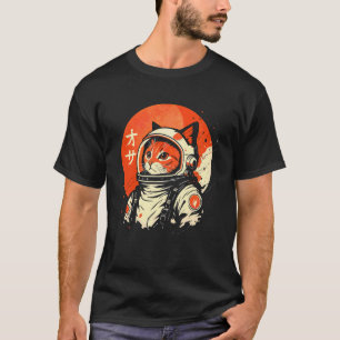 Camiseta Retrato de gato astronauta gráfico de gatito espac