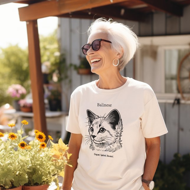 Camiseta Retrato de gato balinés (Subido por el creador)