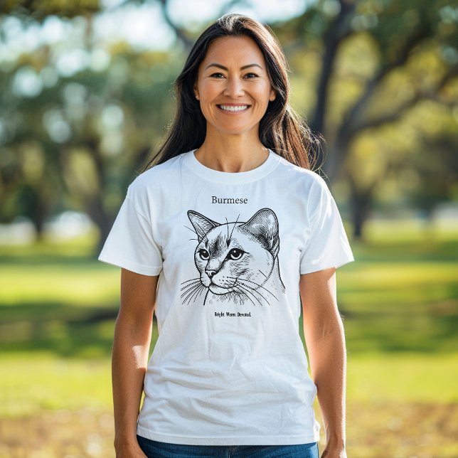 Camiseta Retrato de gato birmano (Subido por el creador)