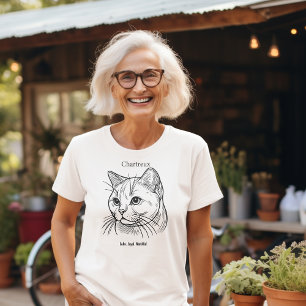 Camiseta Retrato de gato de Chartreux