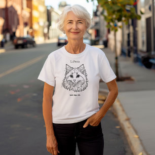 Camiseta Retrato de gato de LaPerm