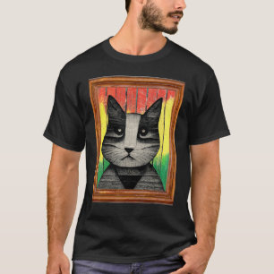 Camiseta Retrato de Gato enmarcado para Gato