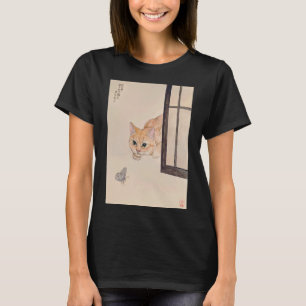 Camiseta Retrato De Gato Pintando Color De Agua De Gato Y M