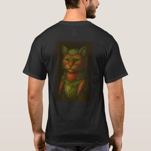 Camiseta Retrato de gato renacentista (Reverso)