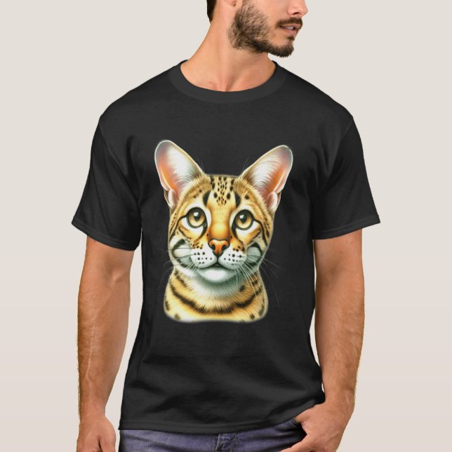 Camiseta Retrato de gato Savannah (Anverso)