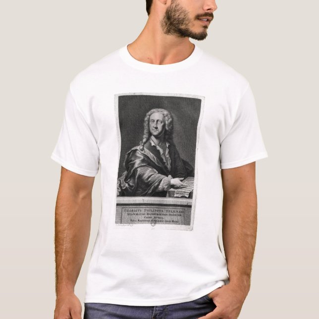 Camiseta Retrato de Georg Philipp Telemann (Anverso)