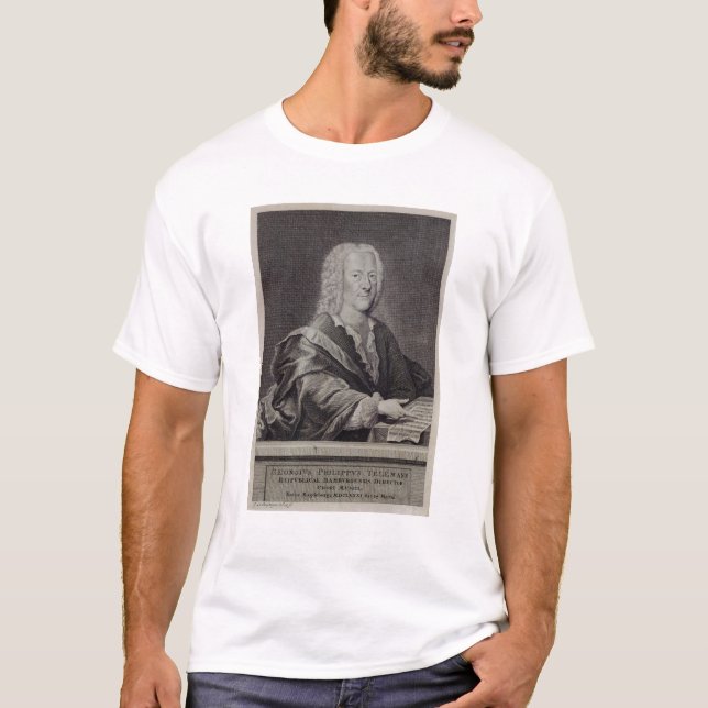 Camiseta Retrato de Georg Philipp Telemann (Anverso)