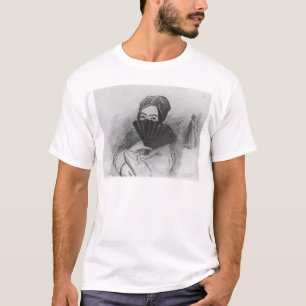 Camiseta Retrato de George Sand detrás de su fan
