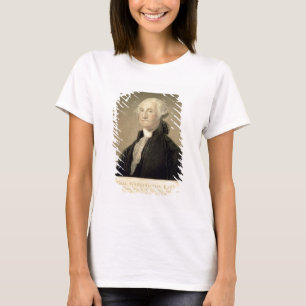 Camiseta Retrato de George Washington, grabado por