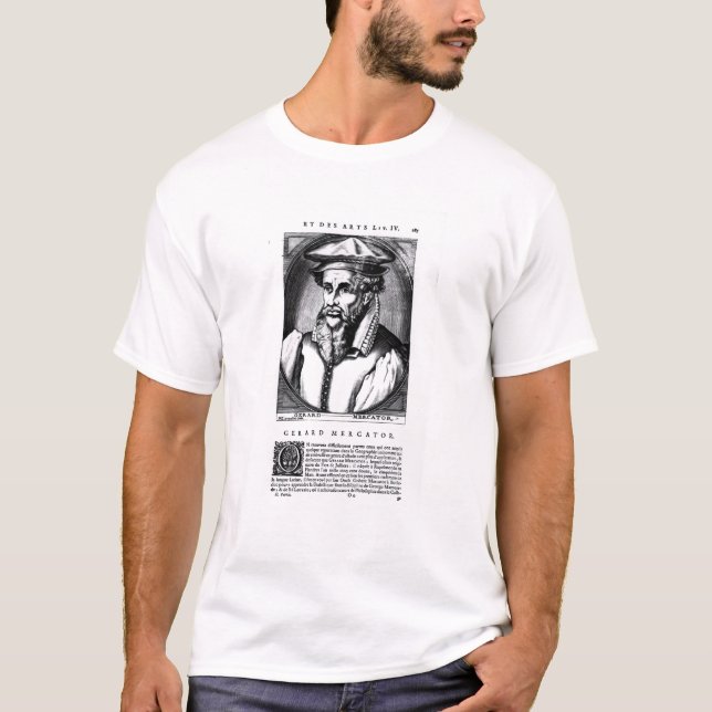 Camiseta Retrato de Gerard Mercator (Anverso)