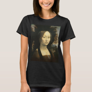 Camiseta Retrato de Ginevra Benci de Leonardo da Vinci