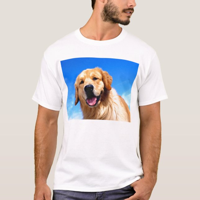 Camiseta Retrato de Golden Retriever (Anverso)
