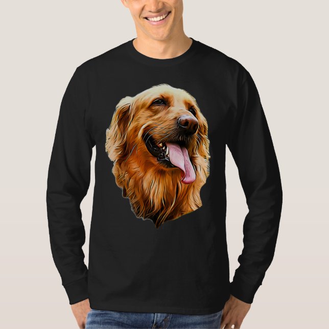 Camiseta Retrato de Golden Retriever (Anverso)