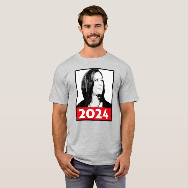 Camiseta Retrato de graffiti de Kamala Harris (Anverso completo)