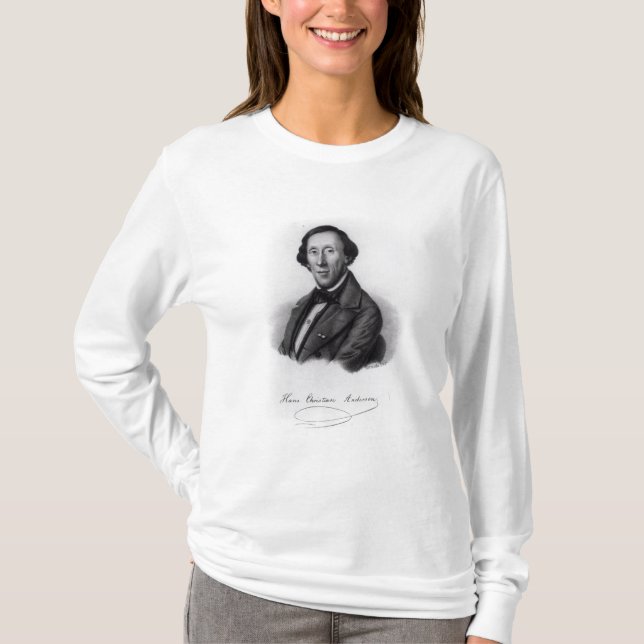 Camiseta Retrato de Hans Christian Andersen (Anverso)