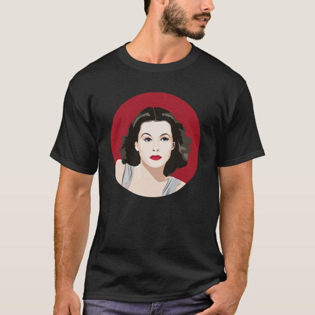 Camiseta Retrato de Hedy Lamarr (Anverso)