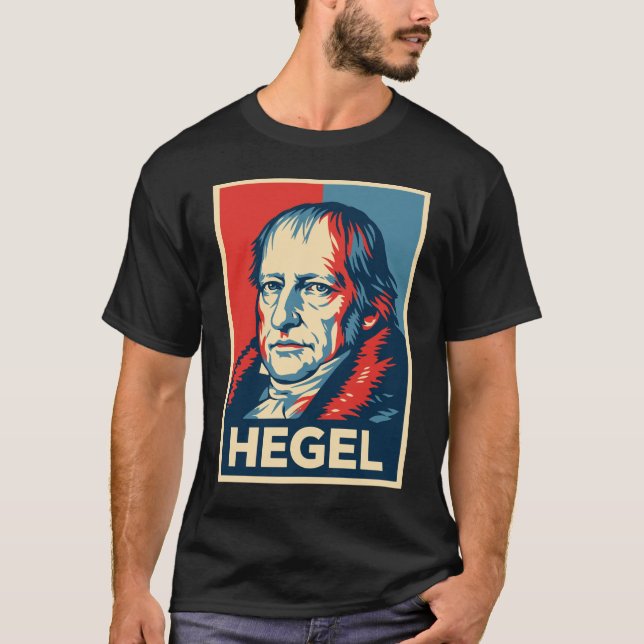 Camiseta Retrato de Hegel Pop Art (Anverso)