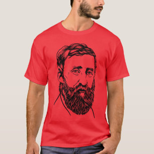 Camiseta Retrato de Henry David Thoreau