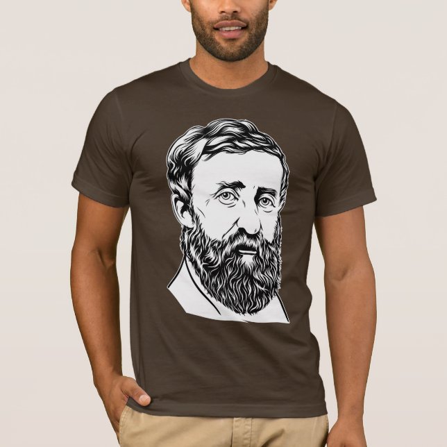 Camiseta Retrato de Henry David Thoreau (Anverso)