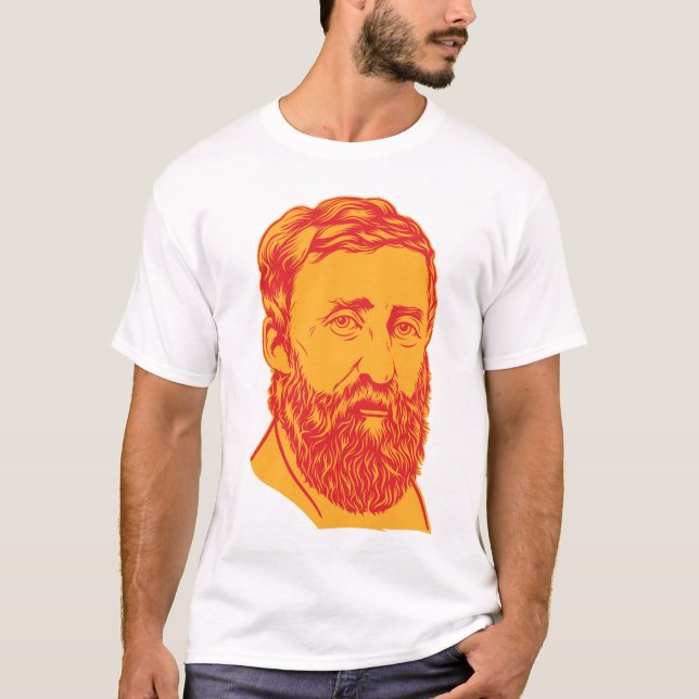 Camiseta Retrato de Henry David Thoreau (Anverso)