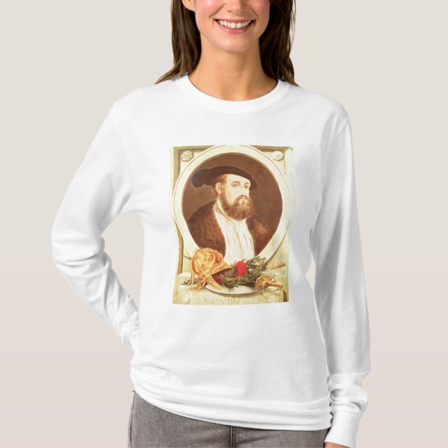 Camiseta Retrato de Hernan Cortes (Anverso)