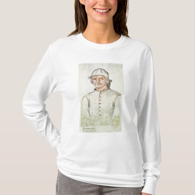 Camiseta Retrato de Hieronymus Bosch (Anverso)