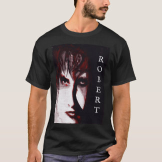 Camiseta Retrato de hombre de música gótica post punk arte