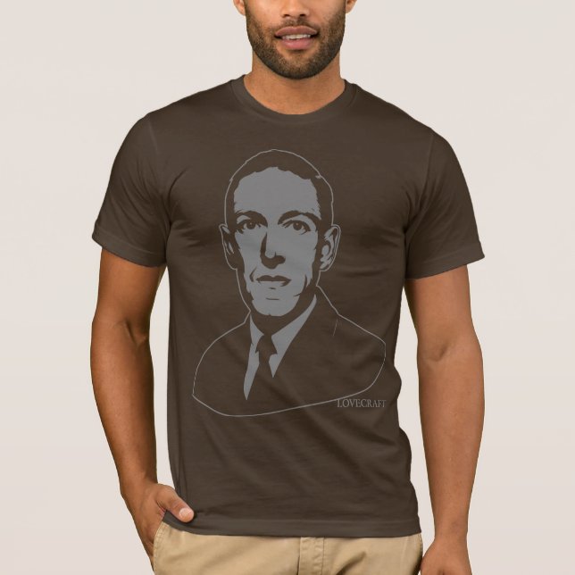 Camiseta Retrato de HP Lovecraft (Anverso)
