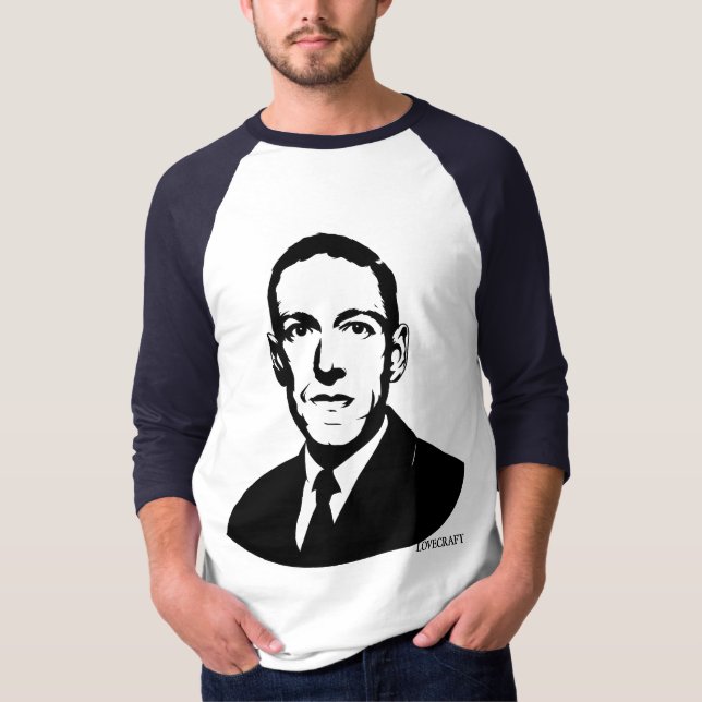Camiseta Retrato de HP Lovecraft (Anverso)