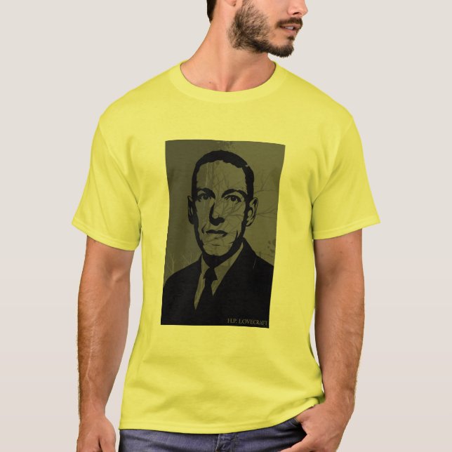 Camiseta Retrato de HP Lovecraft (Anverso)