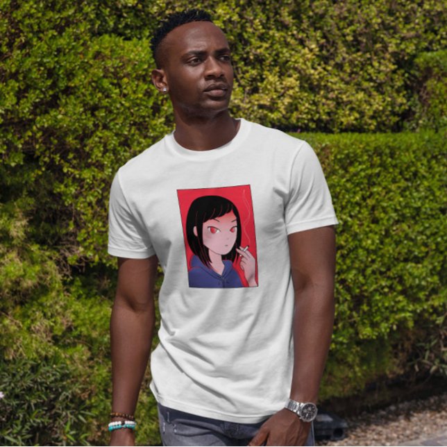 Camiseta Retrato de humo de Anime Chica (Subido por el creador)